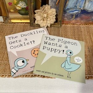 Mo Willems Pigeon Wants Puppy & Duckling Gets A Cookie Children's Books